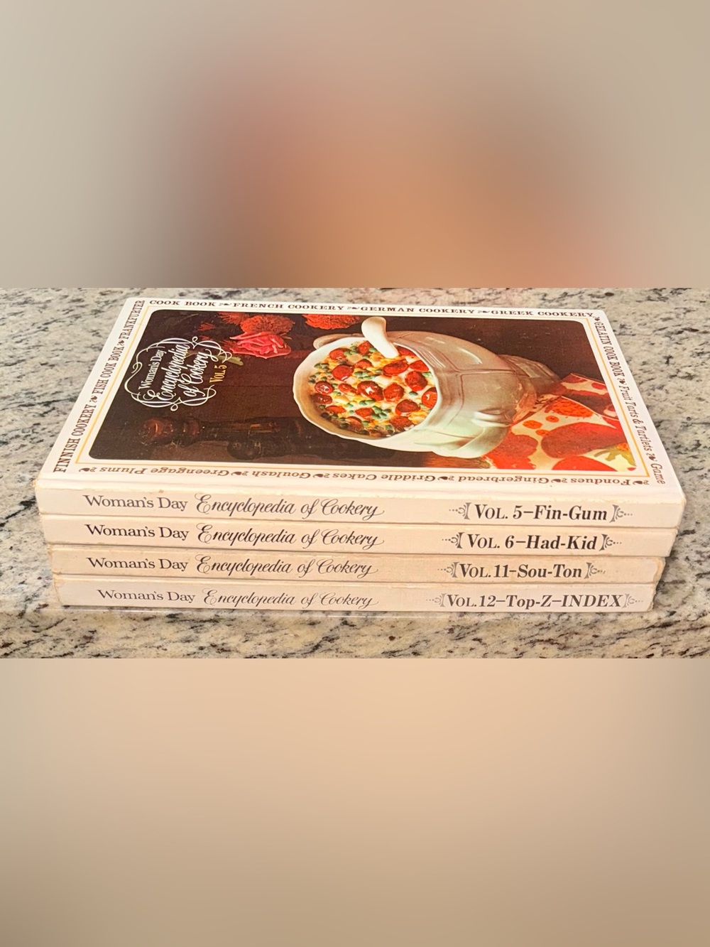 Vintage 1960’s Woman’s Day Encyclopedia of Cookery - 4 Volume Lot (5,6,11,12)